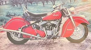 lot 26 image: Incredible Indian Motorcycle Framed Photograph Print