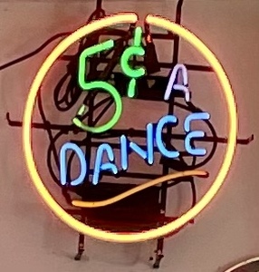 lot 54 image: Neon 5 Cents a Dance Sign