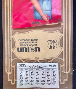 lot 39 image: Vintage 1939 Union 76 Pin Up Calendar