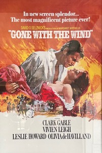 lot 44 image: Framed Gone with the Wind Poster