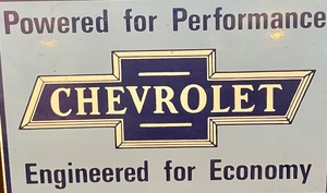 lot 116 image: Metal Chevrolet Sign