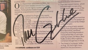 lot 118 image: Signed Minnesota Twins Memorabilia