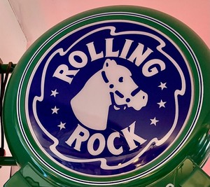 lot 122 image: Rolling Rock Wall Sign