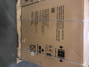 lot 6 image: Husky Ready-to-Assemble 24-Gauge Steel 1-Drawer 2-Door Garage Base Cabinet in Black (28 in. W x 33 in. H x 18 in. D)