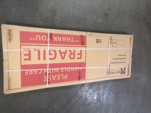 lot 22 image: NEUTYPE 64.17 in. X 21.26 in.Oversized Modern Metal Framed Full Length Standing Mirror