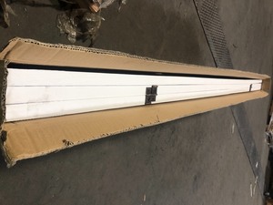 lot 21 image: Oriental Furniture 6 ft. White 3-Panel Blank Canvas Room Divider
