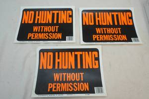 no hunting signs