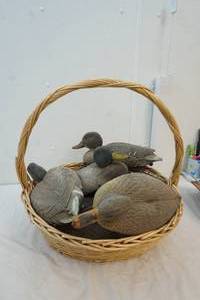 basket of duck decoys