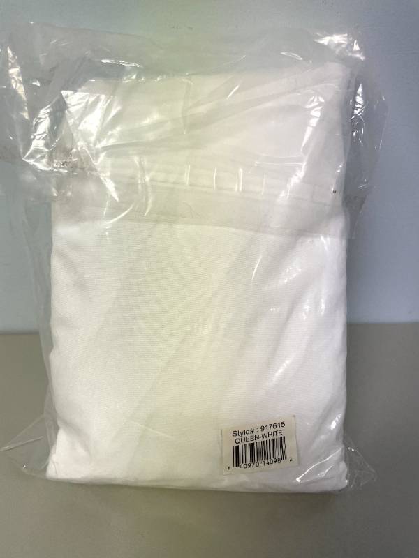 Swift Home Queen Sized White Bed Skirt