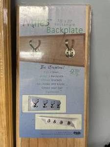 Lot of 3 Large Pine Wooden Backplate Plaques