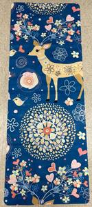 CUTE Deer &amp Flower Printed Anti-Slip Fitness Exercise Yoga Mat Carpet Runner Rug.
