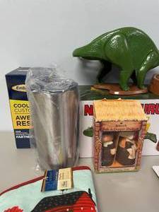 Lot of Kitchen Items-Dinosaur Nacho Holder, Chicken Oven Mit and MORE