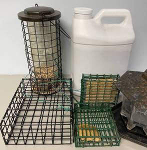 Lot of Bird Feeders and Seed