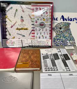 Lot of Journals, Planner, Notepad and Writing Supplies