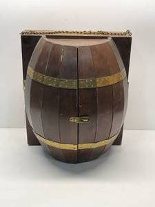 Wall Mounted Barrel Bar Cabinet
