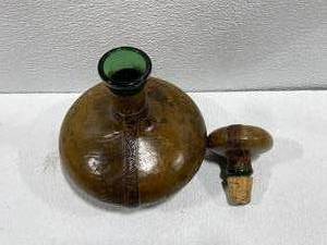 Vintage Italy Leather Wrapped Decanter