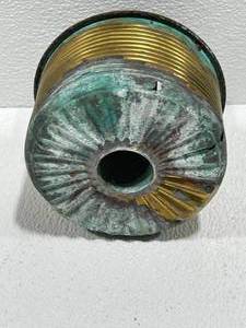 Base Portion of a Brass Kerosene Central Draft Burner