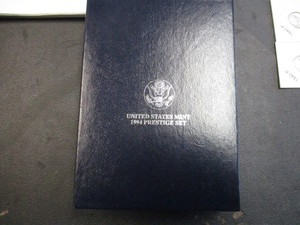 4. 1994 World Cup Prestige Set 1oz Silver Commemorative, Clad Commemorative and Complete Proof Set in OGP.