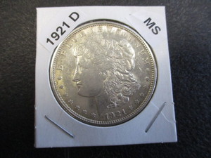 15. 1921-D (Denver Mint) Morgan Silver Dollar - Original Mint Luster and Cartwheel Effect - High Grade Coin