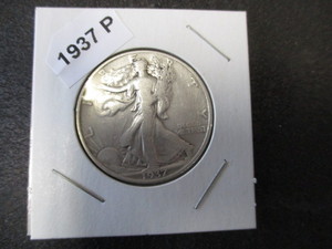 32. 1937-P (Philadelphia Mint) Walking Liberty Silver Half Dollar