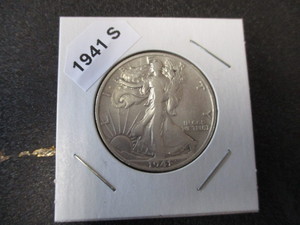 34. 1941-S (San Francisco Mint) Walking Liberty Silver Half Dollar