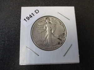 35. 1941-D (Denver) Walking Liberty Silver Half Dollar