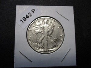 38. 1942-P (Philadelphia Mint) Walking Liberty Silver Half Dollar