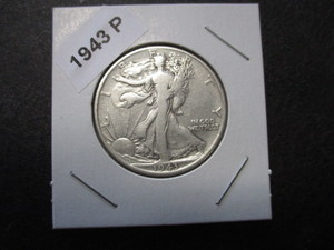 43. 1943-P (Philadelphia Mint) Walking Liberty Silver Half Dollar