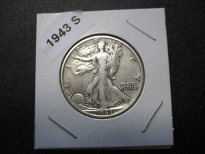 44. 1943-S (San Francisco Mint) Walking Liberty Silver Half Dollar