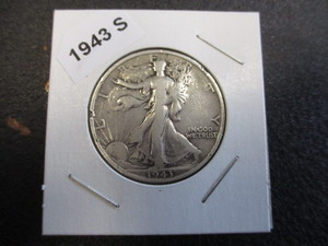 45. 1943-S (San Francisco Mint) Walking Liberty Silver Half Dollar