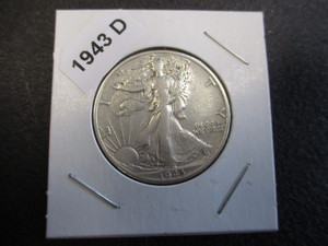 46. 1943-D (Denver) Walking Liberty Silver Half Dollar