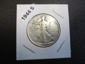 50. 1944-S (San Francisco Mint) Walking Liberty Silver Half Dollar