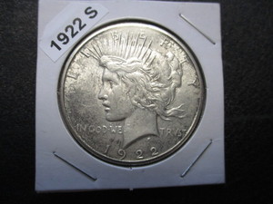 65. 1922-S (San Francisco Mint) - Peace Silver Dollar