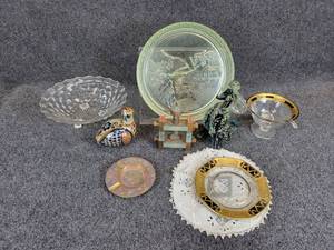 lot 244 image: Serving Bowl, Platter and Assorted Home Dcor - NO SHIPPING