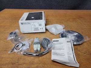 lot 253 image: Delta Monitor Series Chrome Shower Trim Kit - Part No. T13220