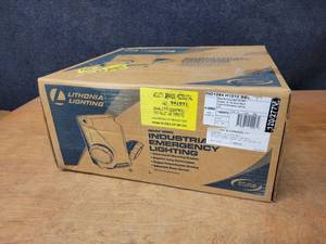 lot 271 image: New Old Stock Lithonia Lighting Battery Backup Emergency Industrial Light - Part No. IND1254 - Battery is Dated 2013