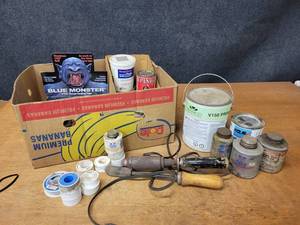 lot 295 image: Lot of Plumbing Supplies - Thread Tape, Anti-Seize, Soldering Irons and More - NO SHIPPING