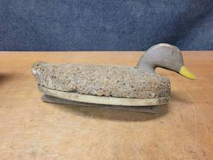 lot 373 image: Vintage Cork Duck Decoy - About 20-12 Long