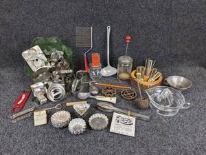 lot 458 image: Lot of Vintage Kitchen Items Including Sandbakkelse Sets, Nut Crackers, Rosette Irons, and MORE