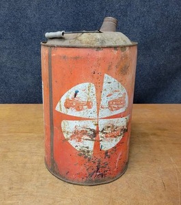 lot 431 image: Large Vintage Gas Can for Mixing 2-Cylce Oil - About 19 Tall x 11-.5 Diameter - NO SHIPPING