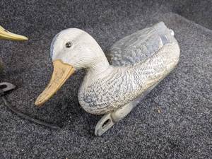 lot 471 image: Pair of Plastic Duck Decoys - Weve been calling them Norm & Vera