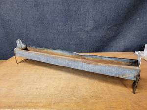 lot 441 image: Vintage Galvanized Chicken Feeder - These make great planters - About 48 x 6.5 x 7 Tall - NO SHIPPING