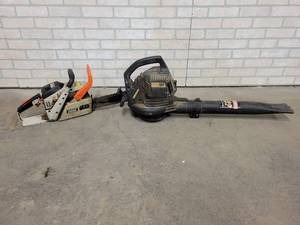 lot 446 image: ECHO Chainsaw and Craftsman Leaf Blower - Unknown Operating Condition - NO SHIPPING