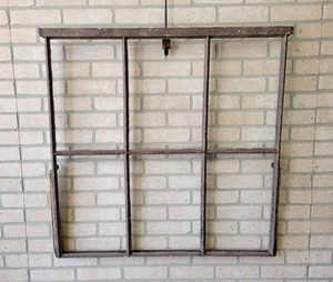 lot 506 image: Vintage Steel Warehouse Window - NO Glass - Measures about 36 x 36 - NO SHIPPING