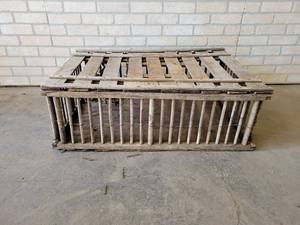lot 509 image: Vintage Wood Chicken Crate - Bottom is Rough - 35 x 23 x 12 - NO SHIPPING