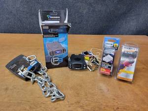 lot 539 image: TEKONSHA P3 Brake Controller, 95 to 09 Ram Pickup Brake Controller Wire Harness, 7-Blade Plug and Safety Chains