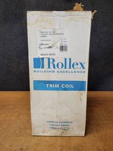 lot 547 image: Unused Box of Bright White Aluminum Trim Coil - 24 x 50 Long