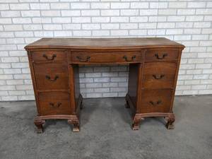 lot 213 image: Antique Solid Wood Desk with Dovetail Joints - NO SHIPPING