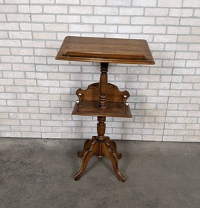 lot 218 image: Vintage Solid Wood PodiumLectern - NO SHIPPING