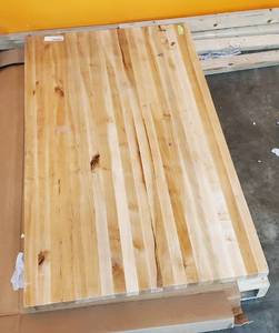 lot 44 image: Finished Maple 5 ft. L x 36 in. D x 1.75 in. T Butcher Block Island Countertop (Salvage)